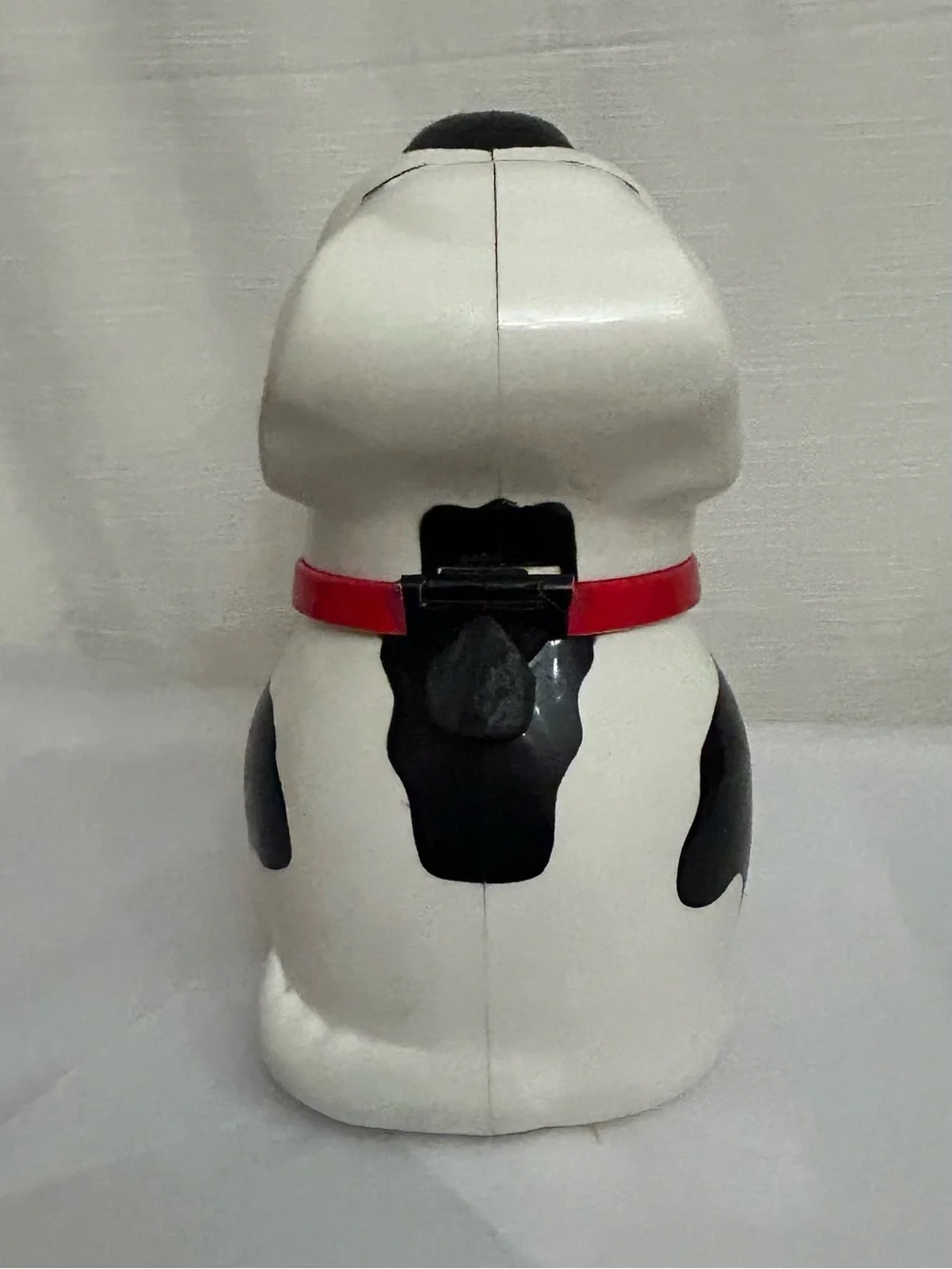 Vintage '90's White and Black Dog with Red Collar Cookie Jar